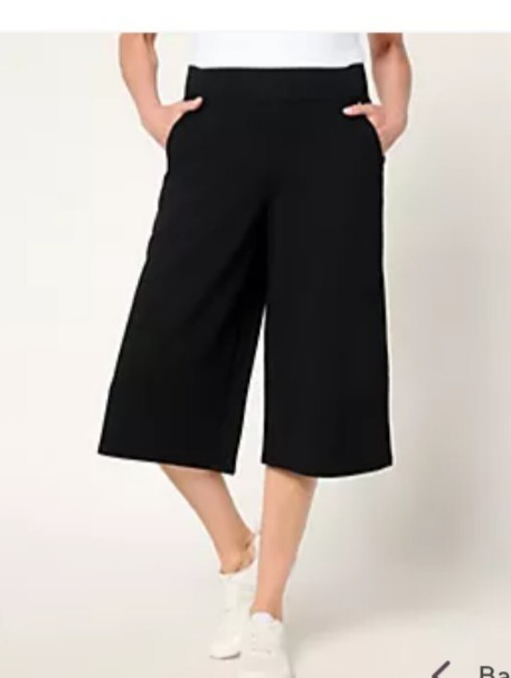 Sport Savvy Black Gaucho Pant